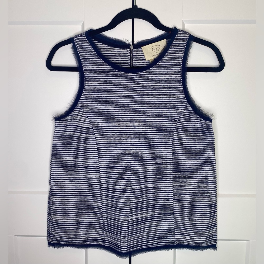 Anthropologie Vanessa Virginia Indira Blue Tank Top Size XS